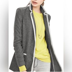 Banana Republic Blazer in Gray Tweed w/White Trim